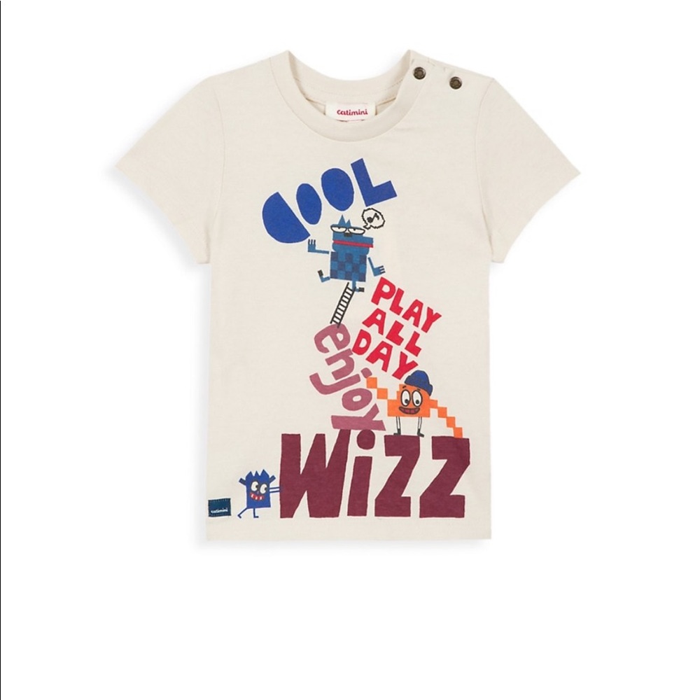 Worn once,

 Catimini Building Blocks Graphic T-Shirt